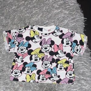 Disney Black and White Minnie Mouse Shirt